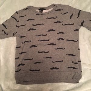Size xs moustache long sleeve